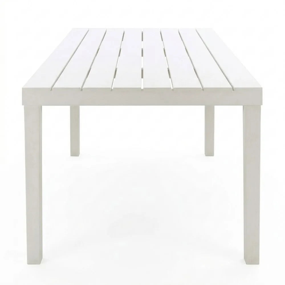 Großer weißer Gartentisch aus Kunststoff für Outdoor