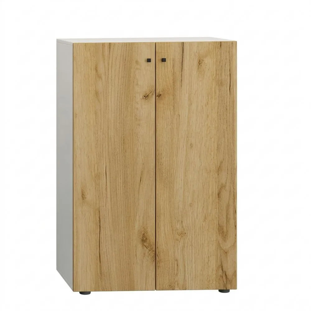 Moderner Büroschrank mit Drehtüren, 3 Fächer, 70x110x40 cm