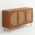 Sideboard mit Rattantüren in Walnussoptik